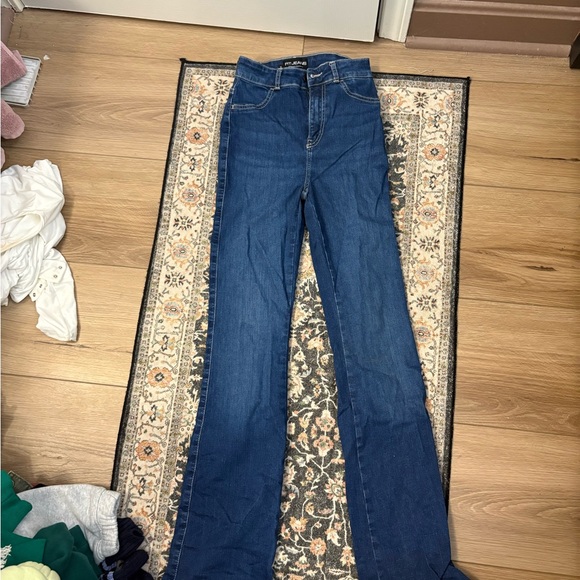 FITJEANS Blue Denim Flare Jeans - Picture 2 of 4